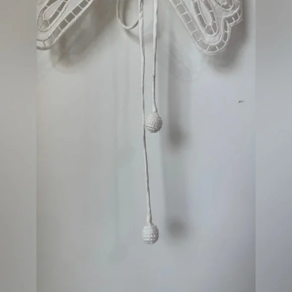 Farm Rio: Off-White Butterfly Richelieu Blouse - Picture 11 of 12